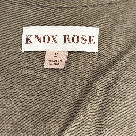 Knox Rose olive front drape utility jacket size S - Picture 3 of 12